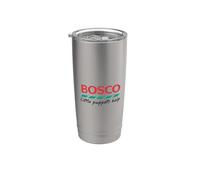 Los pequeños títeres de Bosco ayudan a la nostalgia irlandesa, diseño retro de los 80 Vaso térmico de acero inoxidable de doble pared