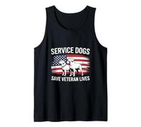 Los perros de servicio salvan vidas de veteranos Día de los Veteranos Camiseta sin Mangas