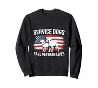Los perros de servicio salvan vidas de veteranos Día de los Veteranos Sudadera