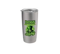 Los perros del Día de San Patricio hacen que todos los días se Vaso térmico de acero inoxidable de doble pared