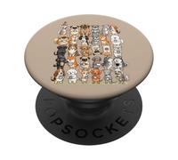 Los Perros disfrutan Alegre y Enamorado de una Taza de café por la mañana PopSockets PopGrip Adhesivo