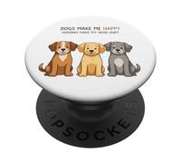 Los Perros Divertidos me Hacen Feliz Frases Humano me lastiman la Cabeza PopSockets PopGrip Adhesivo