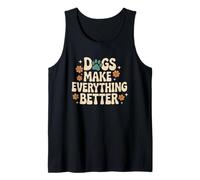 Los Perros Hacen la Vida Mejor Linda Pata Cita ilustración Camiseta sin Mangas