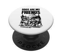 Los perros me enseñan lo que significa la amistad | Lealtad y paciencia PopSockets PopGrip Adhesivo