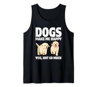 Los Perros me Hacen Feliz, no Tanto Camiseta sin Mangas
