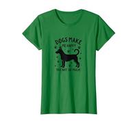 ¡Los Perros me Hacen Feliz, tú no Tanto! Divertido Amante de Las Mascotas Camiseta, Mujer, Verde Kelly, 3XL