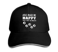 Los Perros Me Hacen Feliz, Tú No Tanto Hombre Mujer Gorra De Béisbol Peso Ligero Gorra-Camionero Ajustable Sombrero De Sol para Hip Hop Viaje Caza