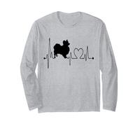 Los Perros Papillon Dog My Heartbeat EKG Son mis Amantes de los Perros cardiovasculares Manga Larga