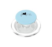 Los Perros Papillon Dog My Heartbeat EKG Son mis Amantes de los Perros cardiovasculares PopSockets PopGrip para MagSafe