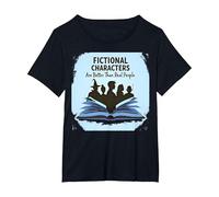 Los Personajes de ficción Son Mejores Que los Amantes de los Libros de la Gente Real Camiseta, Mujer Tallas Grandes, Negro, 4XL Grande
