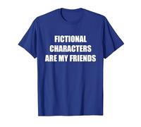 Los Personajes de ficción Son mis Amigos Camiseta, Hombre, Azul Real, 3XL