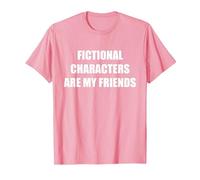 Los Personajes de ficción Son mis Amigos Camiseta, Hombre, Rosado, XXL