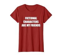 Los Personajes de ficción Son mis Amigos Camiseta, Mujer, Arándano, 3XL