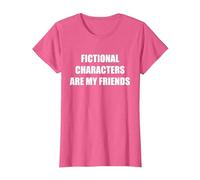 Los Personajes de ficción Son mis Amigos Camiseta, Mujer, Rosa Jaspeado, 3XL