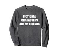 Los Personajes de ficción Son mis Amigos Sudadera, Unisex para Adultos, Jaspeado Oscuro, XXL