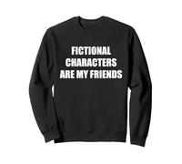 Los Personajes de ficción Son mis Amigos Sudadera, Unisex para Adultos, Negro, XXL