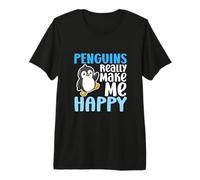 Los pingüinos me Hacen Feliz no Tan Divertido pingüino Camiseta Premium