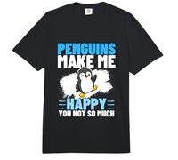 Los pingüinos me Hacen Feliz no Tan Divertido pingüino Comfort Colors Adult Heavyweight T-Shirt