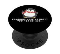 Los pingüinos me Hacen Feliz no Tan Divertido pingüino PopSockets PopGrip Adhesivo