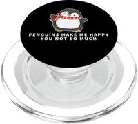 Los pingüinos me Hacen Feliz no Tan Divertido pingüino PopSockets PopGrip para MagSafe