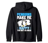 Los pingüinos me Hacen Feliz no Tan Divertido pingüino Sudadera con Capucha