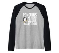 Los pingüinos Son increíbles, Soy Impresionante, Soy un pingüino Divertido Camiseta Manga Raglan