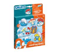 Los Pitufos Diamond Painting Imanes - Juego de manualidades para niños a | 6 imanes para diseñar con piedras brillantes y aplicador, juego de bricolaje