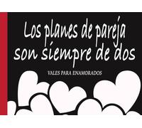 Los planes de pareja son siempre de dos. Vales para enamorados: Talonario con 60 cupones originales para parejas. Regalos originales para novio o ... Navidad Regalo Romantico mujer y hombre.