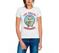 Los Pollos Camiseta de Mujer Hermanos Bad Heisenberg Breaking, Farbe2:Blanco;Größe2:XL