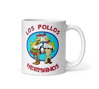 Los Pollos Hermanos Taza 330 ml - Heisenberg & Gustavo Fring Design - Kult TV Serie Souvenir - Chicken Restaurant Fanartikel