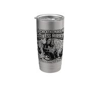 Los pollos me hacen sentir menos asesinato terapia de gallinero Vaso térmico de acero inoxidable de doble pared