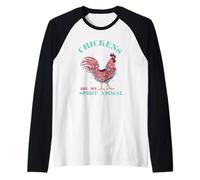 Los Pollos Son mi espíritu Animal Pollo Tribal Camiseta Manga Raglan