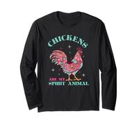 Los Pollos Son mi espíritu Animal Pollo Tribal Manga Larga