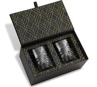 Los Primeros Vasos de Cristal Ecológico del Mundo - Vaso de Whisky Europeo Modelo Soleil (315 ml) - Vaso de Cata para Scotch, Bourbon y Cócteles - Elegante Caja de Regalo con Lámina de Oro de ROCKS