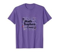 Los Profesores de matemáticas cuentan: Regalo de Agradecimiento para educadores Camiseta, Hombre, Morado Jaspeado, 3XL