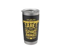 Los puercoespines son mis animales espíritus Vaso térmico de acero inoxidable de doble pared