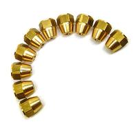 Los racores del tubo de freno de latón de 7/16" x 20 UNF 10 Pack para tubo 3/16" FL19