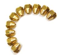 Los racores del tubo de freno de latón M10 x 1 mm hembra 10 Pack para tubo 3/16" FL14
