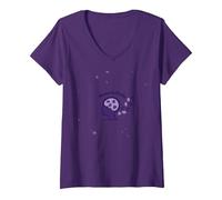 Los Recuerdos importan: Rompecabezas Cerebral de Conciencia sobre el Alzheimer Camiseta Cuello V, Mujer, Morado, S