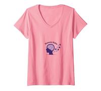 Los Recuerdos importan: Rompecabezas Cerebral de Conciencia sobre el Alzheimer Camiseta Cuello V, Mujer, Rosado, L
