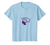 Los Recuerdos importan: Rompecabezas Cerebral de Conciencia sobre el Alzheimer Camiseta, Niños, Azul Bebé, 6 años