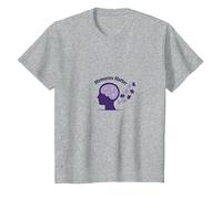 Los Recuerdos importan: Rompecabezas Cerebral de Conciencia sobre el Alzheimer Camiseta, Niños, Gris Jaspeado, 8 años
