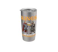 Los Reyes Nacen el 10 de Septiembre Bebedores de Cerveza Feliz Cumpleaños Vaso térmico de acero inoxidable de doble pared