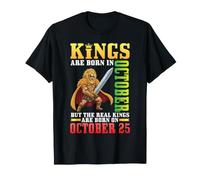 Los Reyes Nacen en Octubre Los Verdaderos Reyes Nacen el 25 de Octubre Camiseta