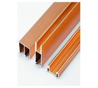 Los rieles de las puertas correderas, puerta corredera de vidrio templado de 5 mm, kit de hardware de tres caras, aleación de aluminio, para armarios, estanterías, armarios, varios tamaños (120 cm