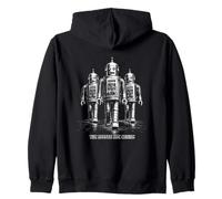 Los Robots están llegando Retro Sci Fi Robot Invasión Sudadera con Capucha