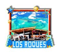 Los Roques Venezuela Imán de madera 3D Imanes de nevera Viaje Coleccionables Souvenirs Decoraciones Artesanía Hecho a Mano