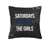 Los Sábados Son para Las Chicas Funda De Cojín Moderna Fundas para Almohadones Suave Funda De Almohada para Dormitorio Jardin Sala De Estar 45X45Cm