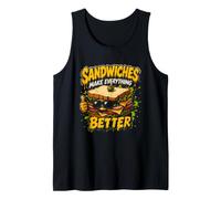 Los sándwiches Hacen Que Todo Sea Mejor Comida Divertida Humor Camiseta sin Mangas
