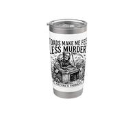 Los sapos me hacen sentir menos asesinato sarcástico sapo Cottagecore Vaso térmico de acero inoxidable de doble pared